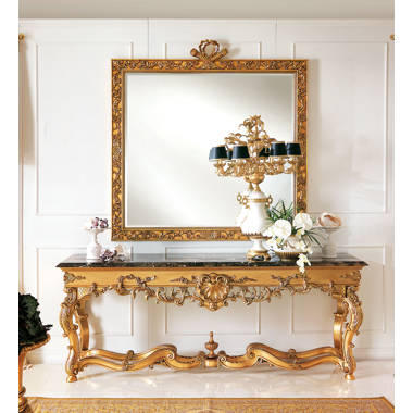 Vintage gold deals console table